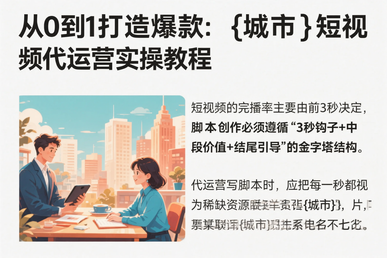 从0到1打造爆款：琼中短视频代运营实操教程