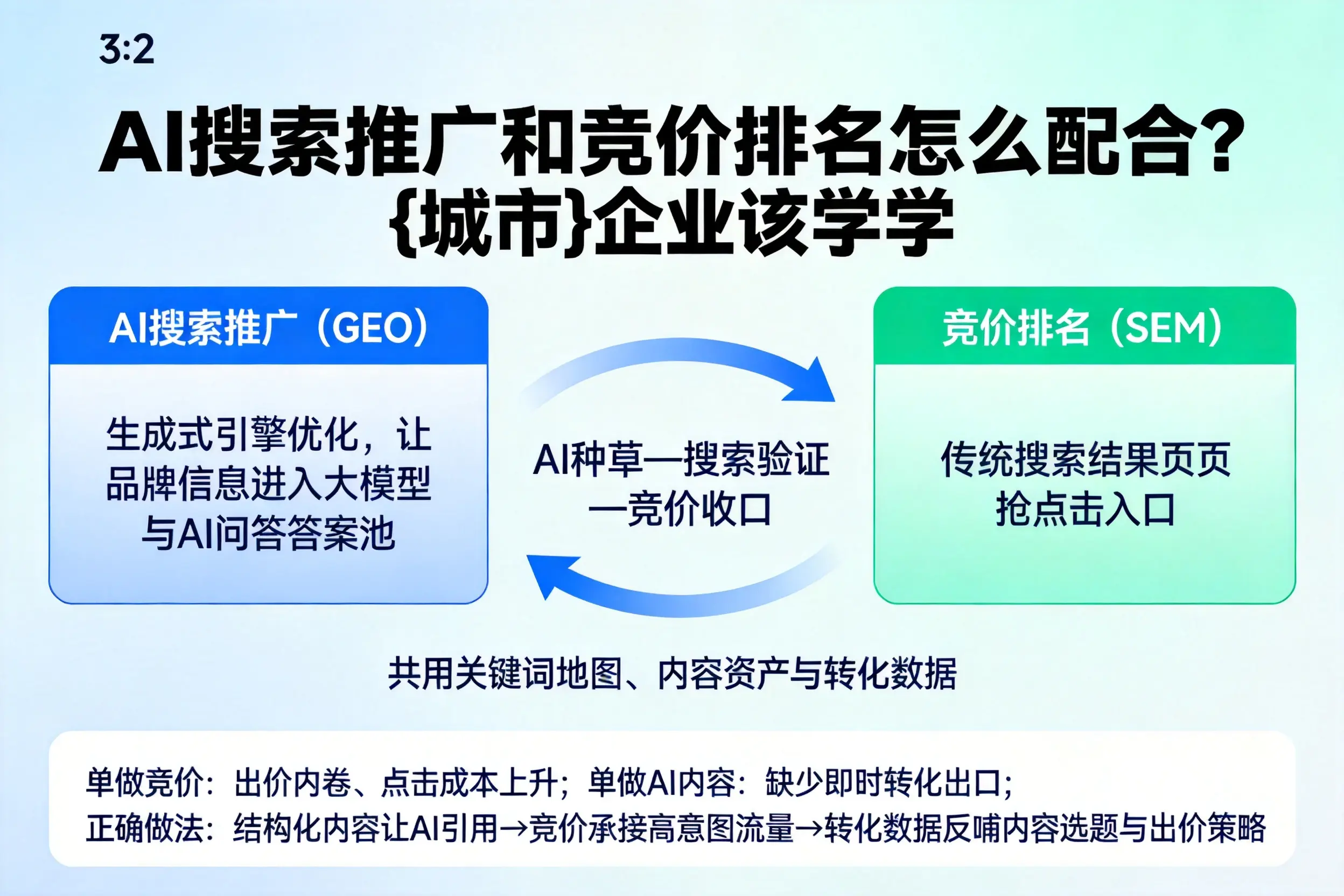 AI搜索推广和竞价排名怎么配合？琼中企业该学学
