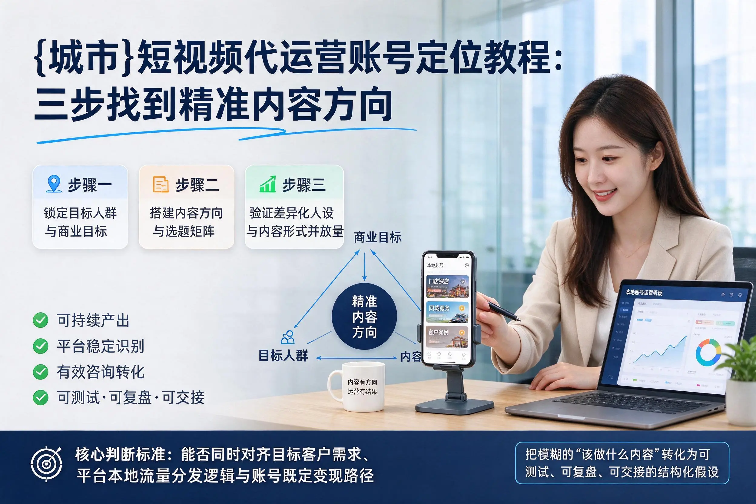 琼中短视频代运营账号定位教程:三步找到精准内容方向