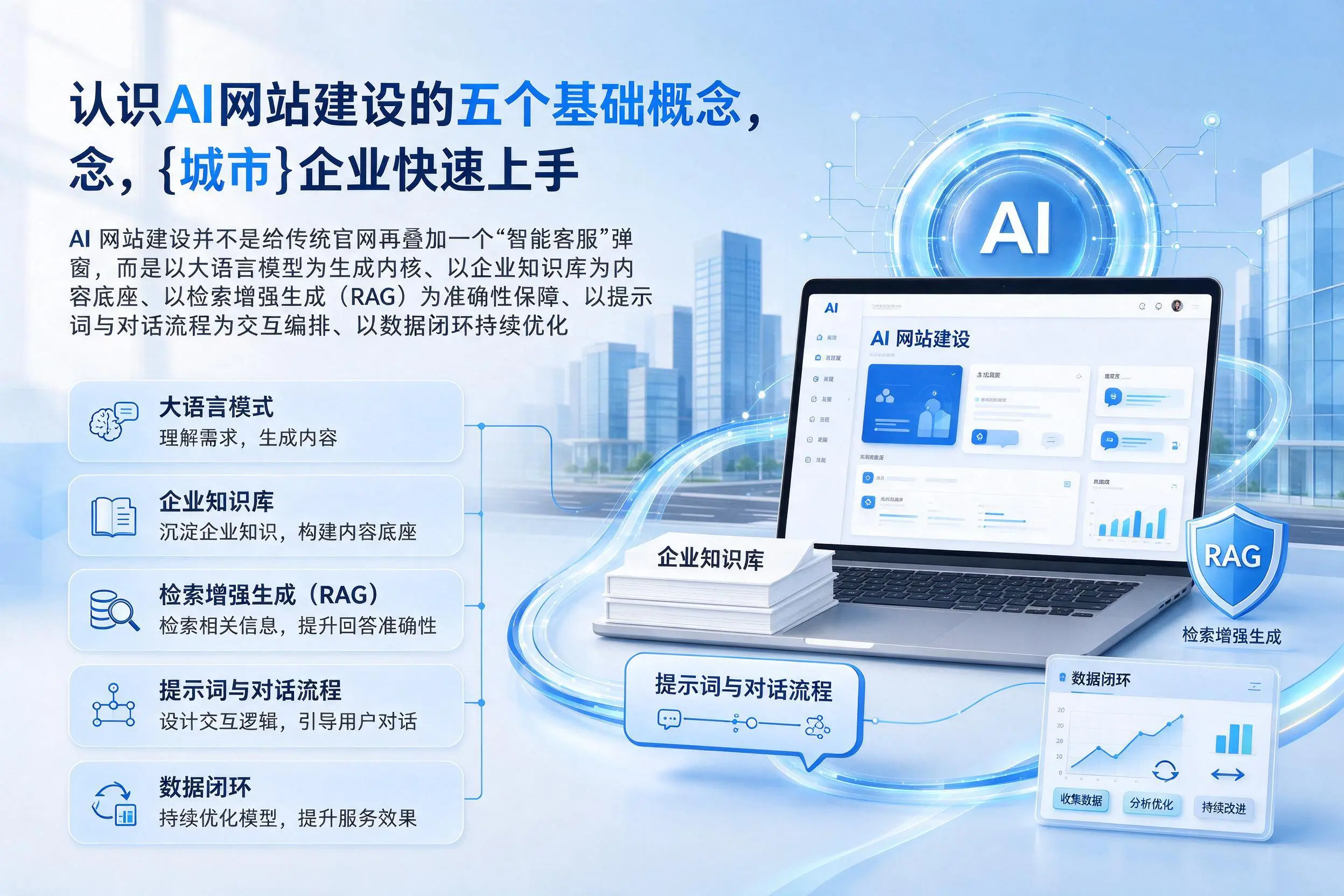 认识AI网站建设的五个基础概念，琼中企业快速上手