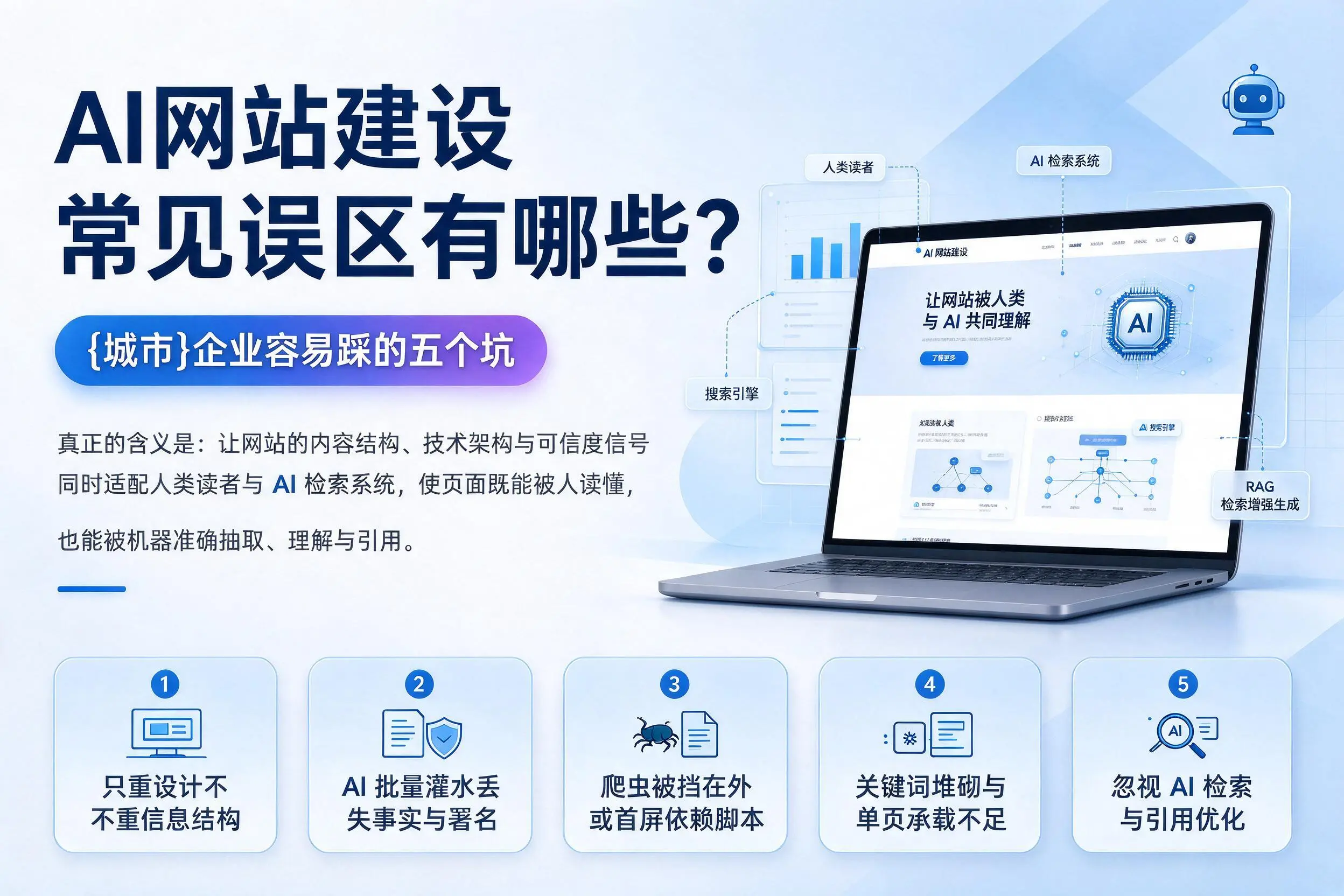 AI网站建设常见误区有哪些？琼中企业容易踩的五个坑
