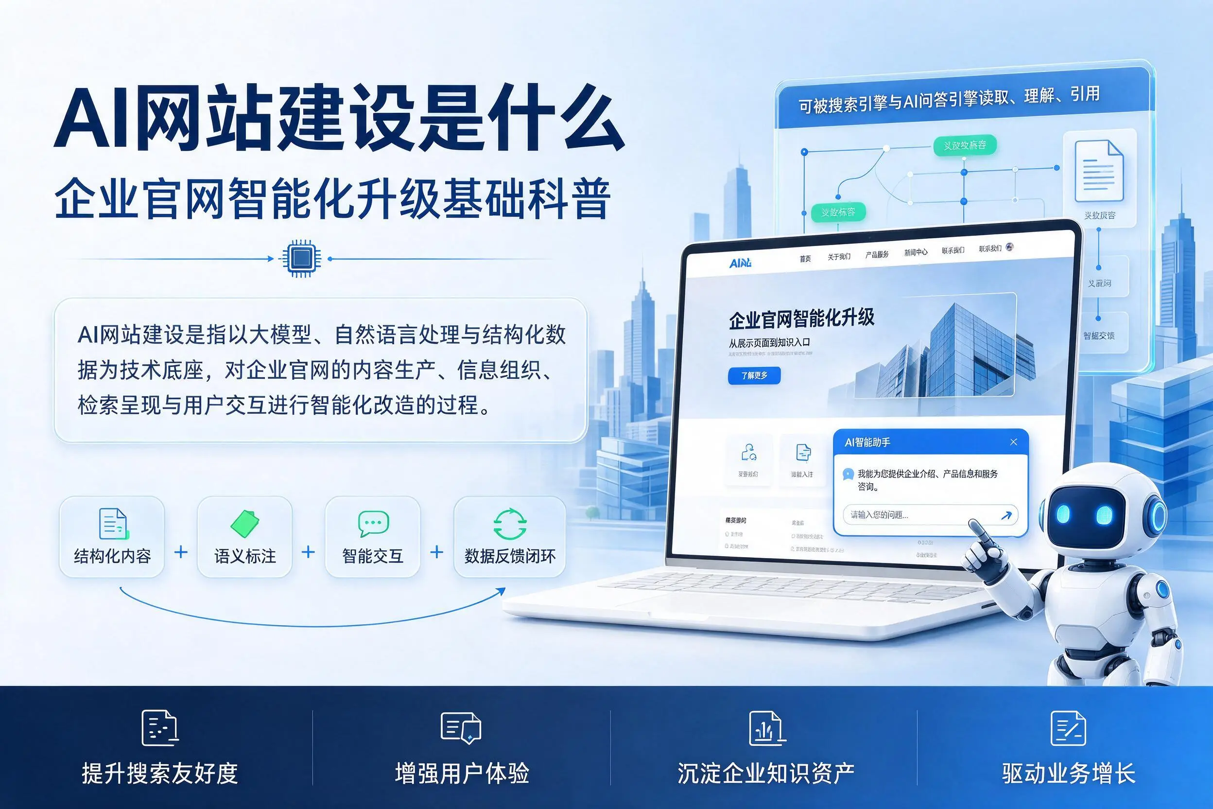 AI网站建设是什么:琼中企业官网智能化升级基础科普