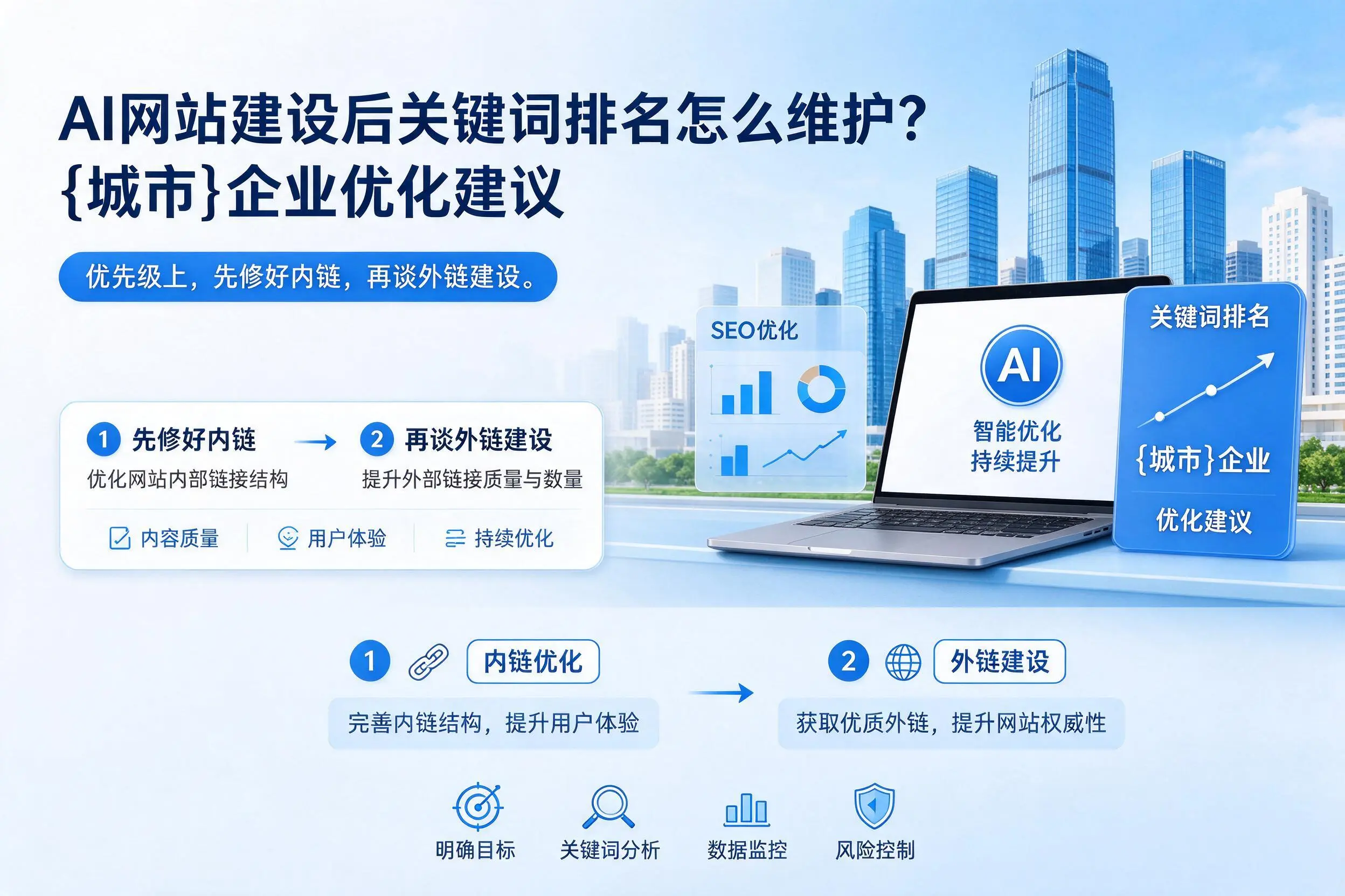 AI网站建设后关键词排名怎么维护？琼中企业优化建议