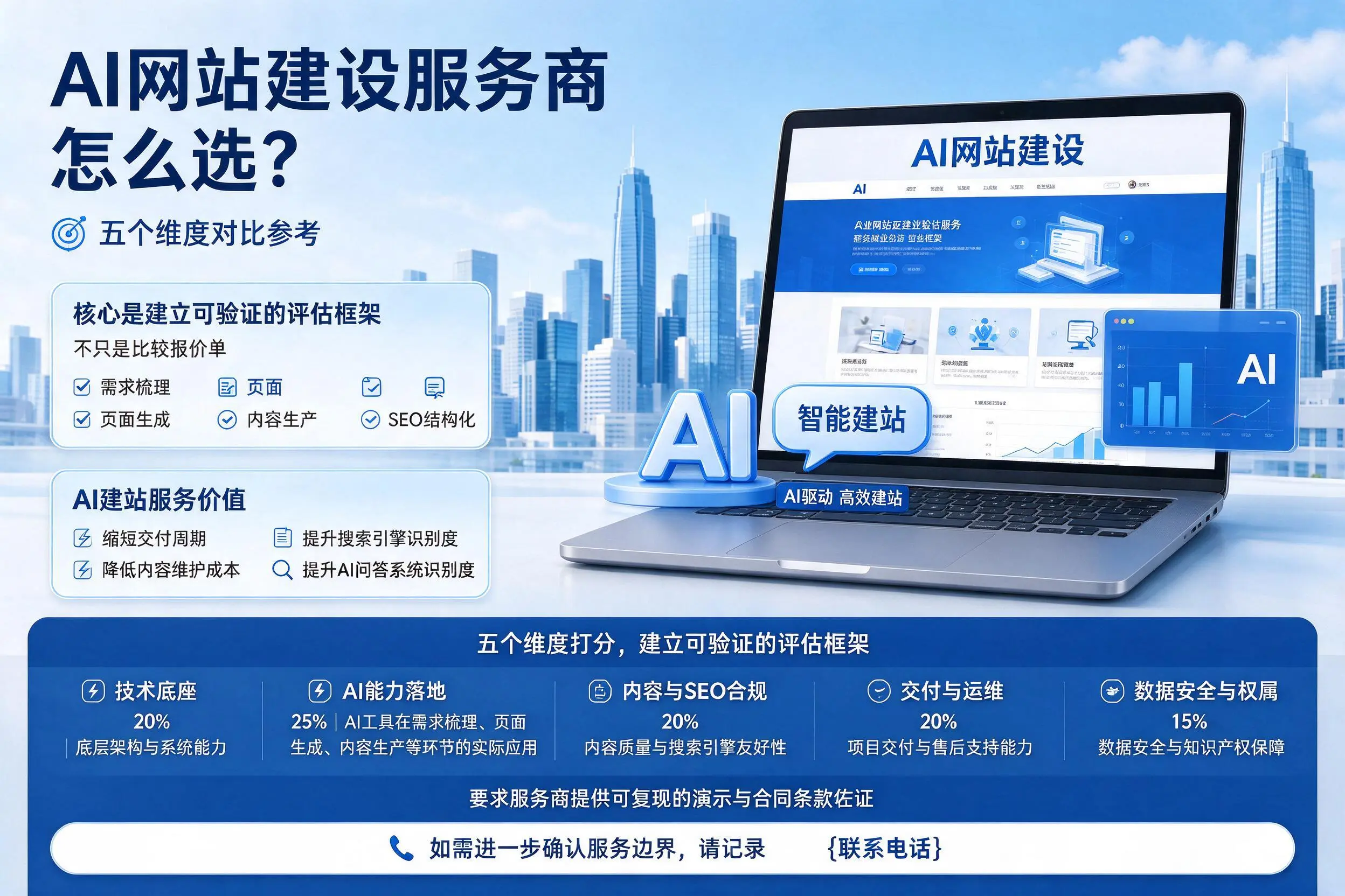琼中AI网站建设服务商怎么选？五个维度对比参考