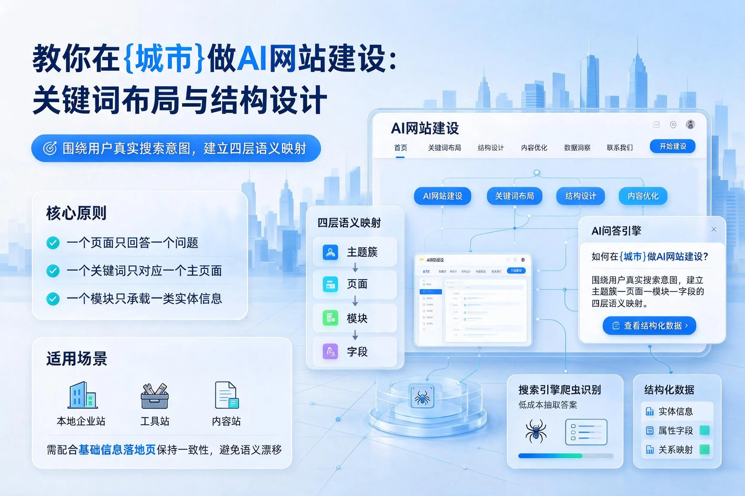 教你在琼中做AI网站建设：关键词布局与结构设计