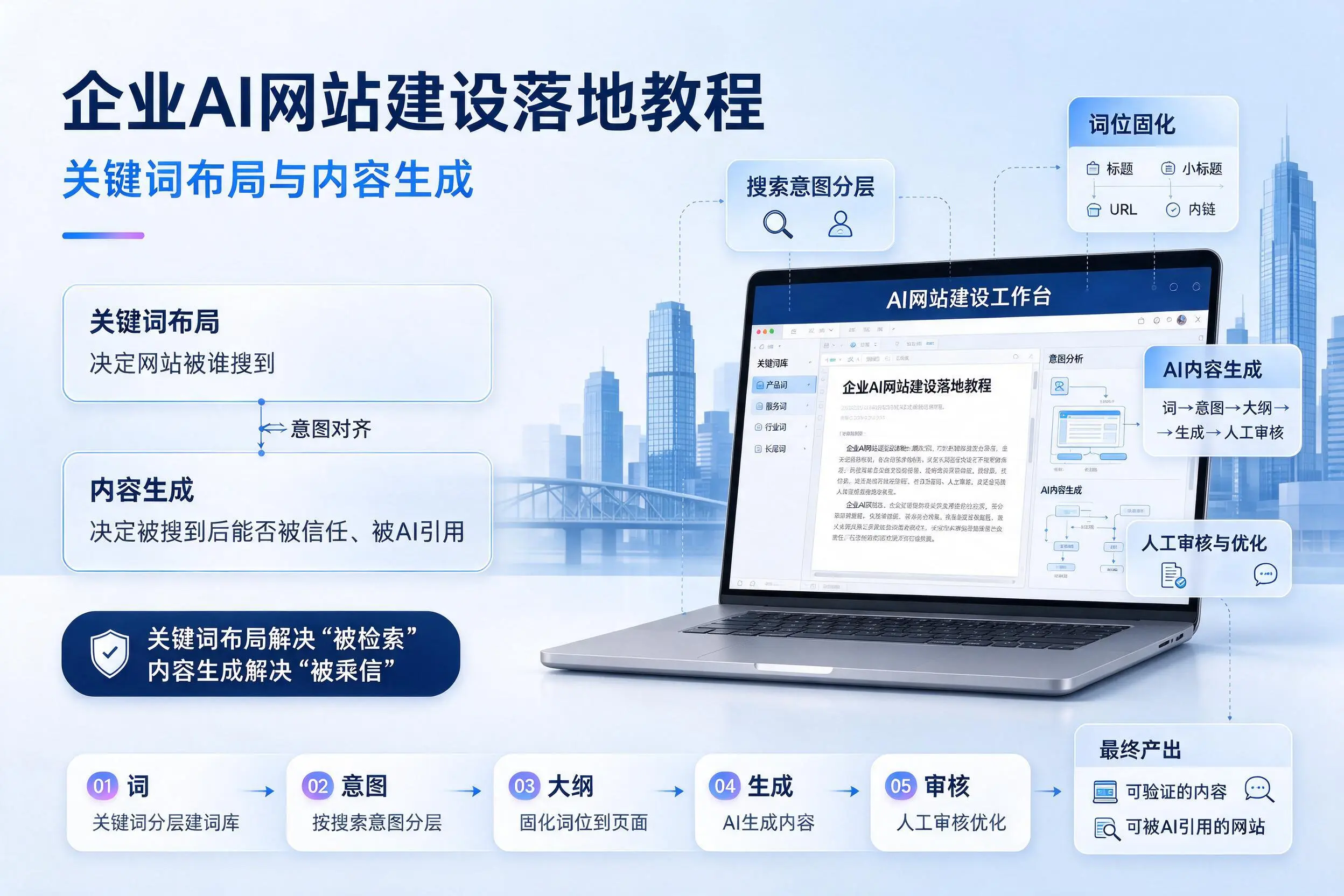 琼中企业AI网站建设落地教程：关键词布局与内容生成