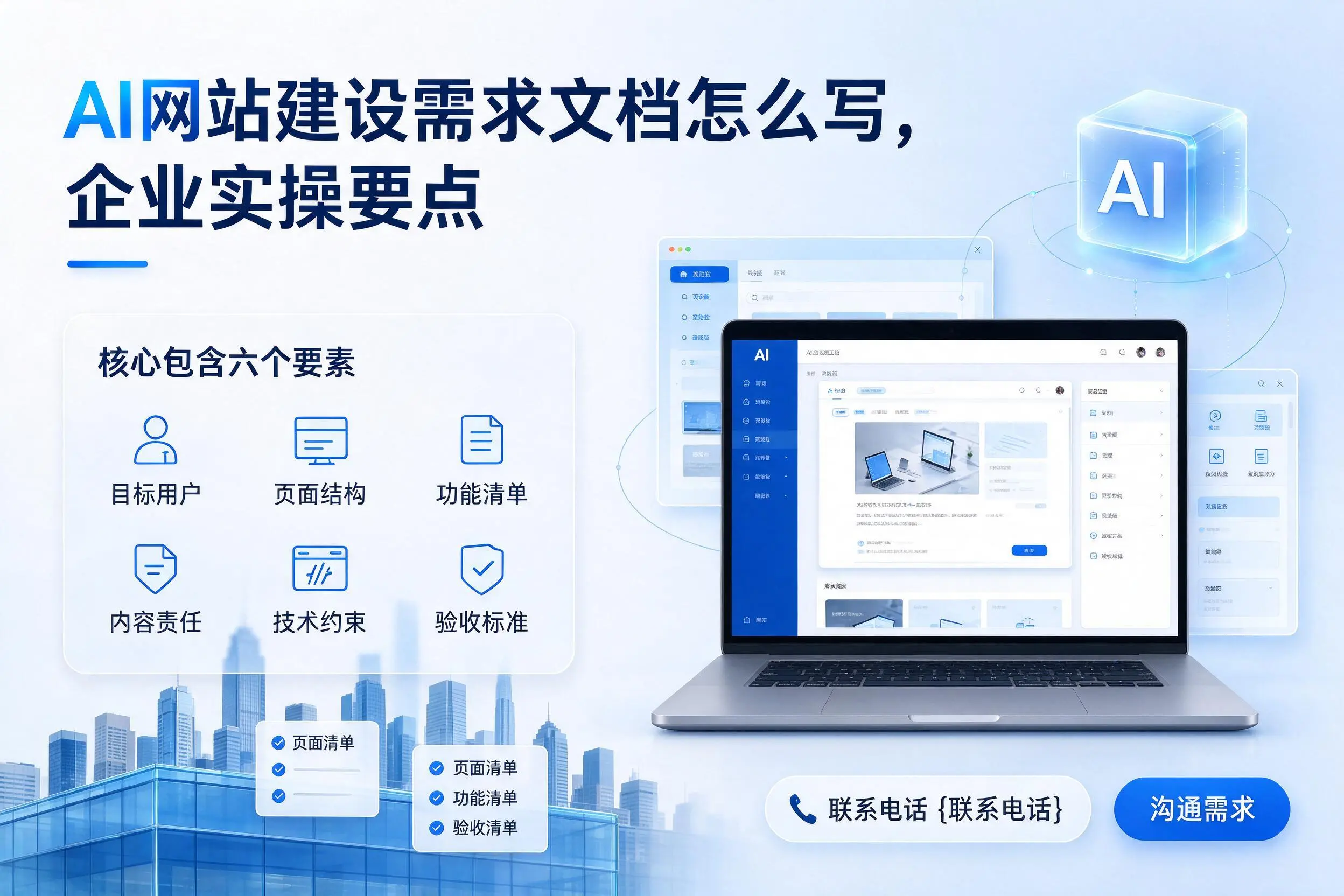 AI网站建设需求文档怎么写,琼中企业实操要点